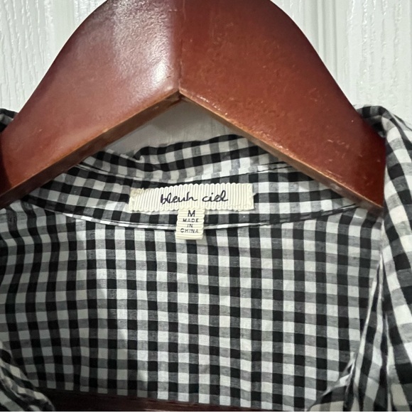 Bleuh small print checkered top size medium - Picture 7 of 10